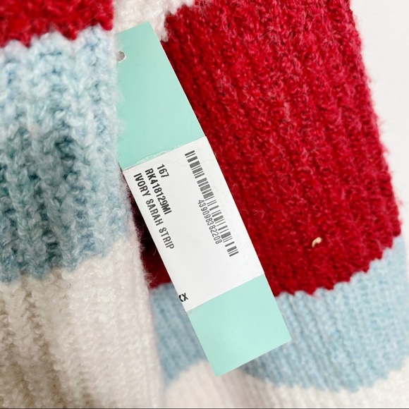 Abound Color Block Striped Mockneck Cozy Sweater XXL - Picture 6 of 7